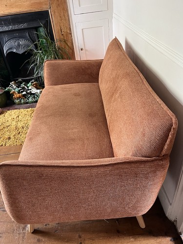 Small two seater sofa burnt - sofa,
