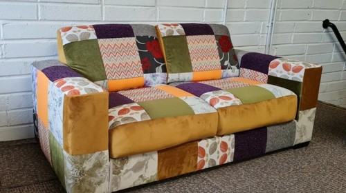Two seater patchwork sofa - two,