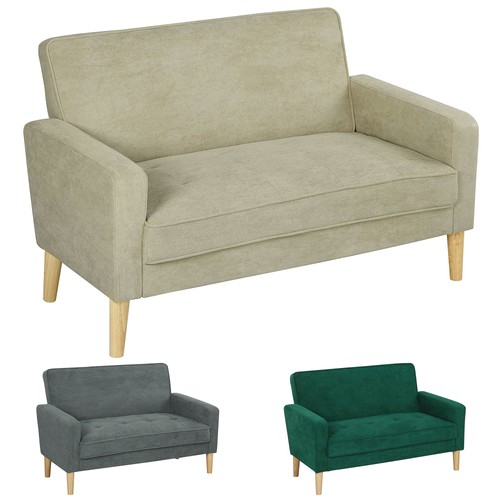 Homcom seater sofa velvet - homcom, 2